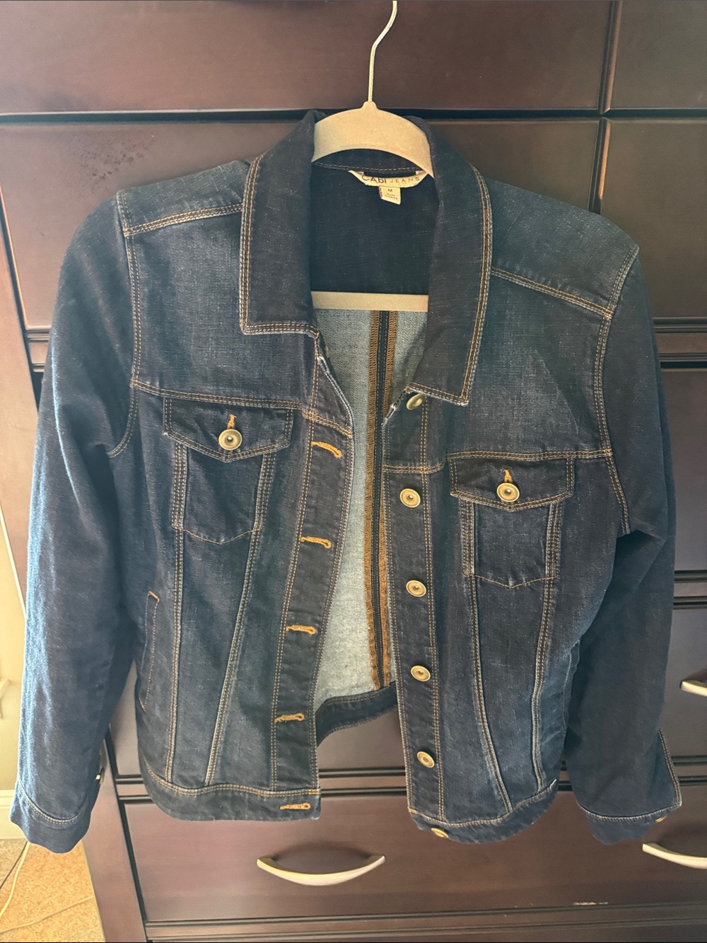 CAbi Dark Blue Denim Jean Jacket